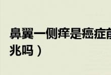 鼻翼一側(cè)癢是癌癥前兆（鼻翼兩側(cè)癢是癌癥前兆嗎）