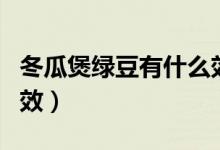 冬瓜煲綠豆有什么效果（冬瓜煲綠豆有什么功效）