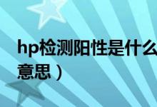 hp檢測陽性是什么意思（hp檢測陽性十什么意思）
