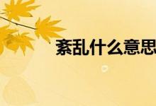 紊亂什么意思（紊亂什么意思）