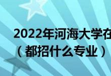 2022年河海大學(xué)在河北招生計劃及招生人數(shù)（都招什么專業(yè)）