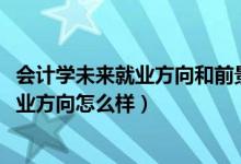 會計學未來就業(yè)方向和前景（2022會計學專業(yè)就業(yè)前景和就業(yè)方向怎么樣）