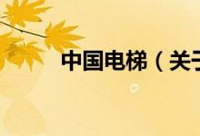 中國(guó)電梯（關(guān)于中國(guó)電梯的介紹）