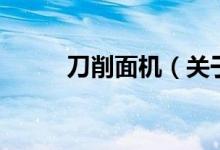 刀削面機（關(guān)于刀削面機的介紹）
