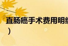 直腸癌手術(shù)費(fèi)用明細(xì)（直腸癌手術(shù)費(fèi)用多少錢(qián)）