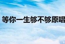 等你一生夠不夠原唱（愛一個人一生都不夠）