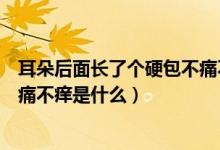 耳朵后面長了個硬包不痛不癢不紅（耳朵后面長了個硬包不痛不癢是什么）