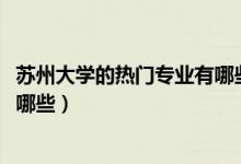 蘇州大學的熱門專業(yè)有哪些（2022年蘇州大學的王牌專業(yè)有哪些）