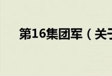 第16集團(tuán)軍（關(guān)于第16集團(tuán)軍的介紹）