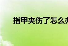 指甲夾傷了怎么辦（指甲夾傷怎么辦）