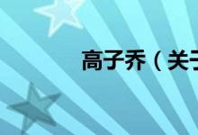 高子喬（關(guān)于高子喬的介紹）
