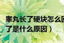 睪丸長了硬塊怎么回事（睪丸上有硬塊好幾年了是什么原因）