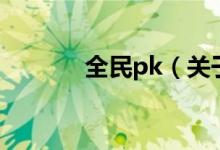 全民pk（關于全民pk的介紹）