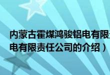內(nèi)蒙古霍煤鴻駿鋁電有限責(zé)任公司（關(guān)于內(nèi)蒙古霍煤鴻駿鋁電有限責(zé)任公司的介紹）