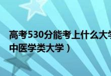 高考530分能考上什么大學(xué)（2022高考530分左右能上什么中醫(yī)學(xué)類大學(xué)）