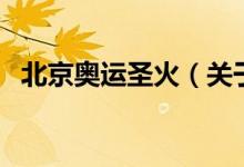 北京奧運(yùn)圣火（關(guān)于北京奧運(yùn)圣火的介紹）
