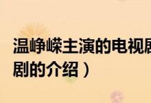 溫崢嶸主演的電視?。P(guān)于溫崢嶸主演的電視劇的介紹）