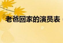 老爸回家的演員表（老爸回家電視劇介紹）