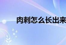 肉刺怎么長(zhǎng)出來(lái)的（肉刺怎么祛除）