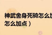 神武舍身死騎怎么加點（誰知道神武舍身死騎怎么加點）