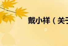 戴小祥（關(guān)于戴小祥的介紹）