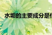水垢的主要成分是什么（化學性質是什么）