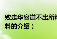 敗走華容道不出所料（關(guān)于敗走華容道不出所料的介紹）