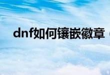 dnf如何鑲嵌徽章（dnf鑲嵌徽章的方法）