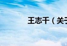 王志千（關(guān)于王志千的介紹）