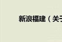 新浪福建（關(guān)于新浪福建的介紹）