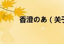 香澄のあ（關于香澄のあ的介紹）