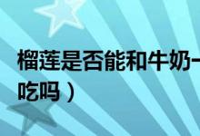 榴蓮是否能和牛奶一起吃（榴蓮與牛奶能一起吃嗎）