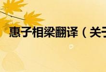 惠子相梁翻譯（關(guān)于惠子相梁翻譯的介紹）