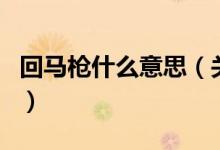 回馬槍什么意思（關(guān)于回馬槍什么意思的介紹）