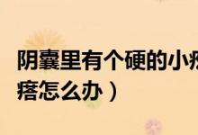 陰囊里有個硬的小疙瘩（陰囊里面有個小硬疙瘩怎么辦）