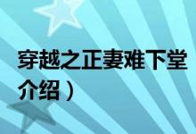 穿越之正妻難下堂（關(guān)于穿越之正妻難下堂的介紹）