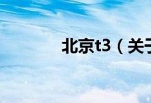 北京t3（關(guān)于北京t3的介紹）