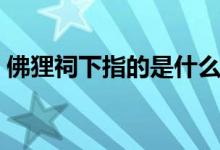 佛貍祠下指的是什么（佛貍祠下是什么意思）