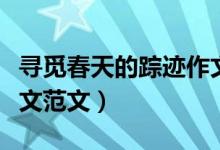 尋覓春天的蹤跡作文（有關(guān)尋覓春天的蹤跡作文范文）