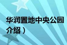 華潤(rùn)置地中央公園（關(guān)于華潤(rùn)置地中央公園的介紹）