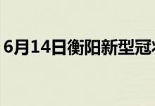 6月14日衡陽新型冠狀病毒肺炎疫情最新消息
