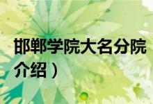 邯鄲學(xué)院大名分院（關(guān)于邯鄲學(xué)院大名分院的介紹）