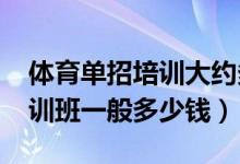 體育單招培訓(xùn)大約多少錢（2021體育單招培訓(xùn)班一般多少錢）