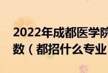 2022年成都醫(yī)學院在湖北招生計劃及招生人數(shù)（都招什么專業(yè)）