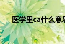 醫(yī)學(xué)里ca什么意思（醫(yī)學(xué)ca什么意思）