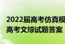 2022屆高考仿真模擬卷文綜答案（2022新疆高考文綜試題答案）