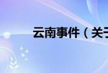 云南事件（關(guān)于云南事件的介紹）