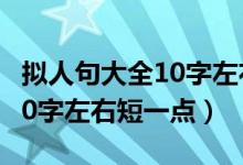 擬人句大全10字左右簡(jiǎn)單60句（擬人句大全10字左右短一點(diǎn)）