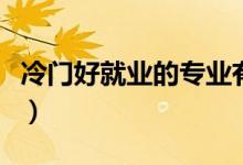 冷門好就業(yè)的專業(yè)有哪些（高考選什么專業(yè)好）