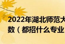2022年湖北師范大學(xué)各省招生計(jì)劃及招生人數(shù)（都招什么專業(yè)）